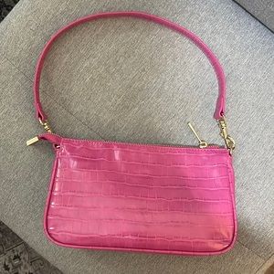 Billini Faux Croc pink shoulder bag